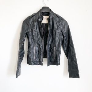 Faux leather jacket